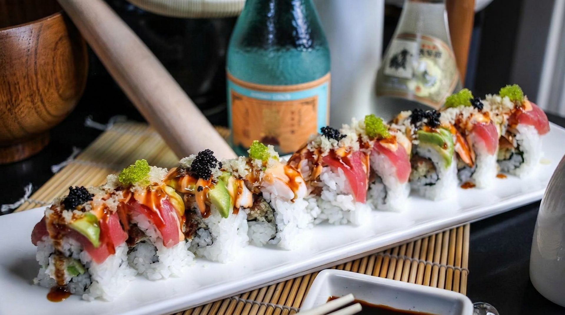 A chef-led sushi menu